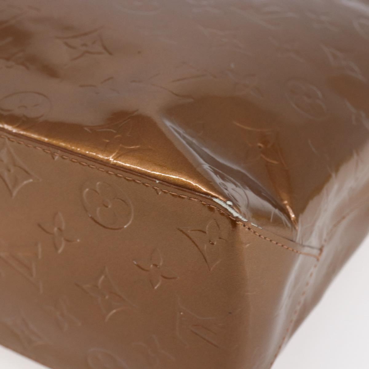 LOUIS VUITTON Monogram Vernis Reade MM Hand Bag Bronze M91143 LV Auth ep12070