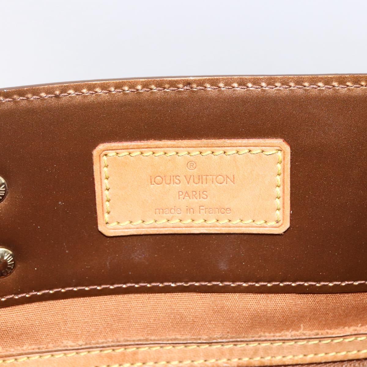 LOUIS VUITTON Monogram Vernis Reade MM Hand Bag Bronze M91143 LV Auth ep12070