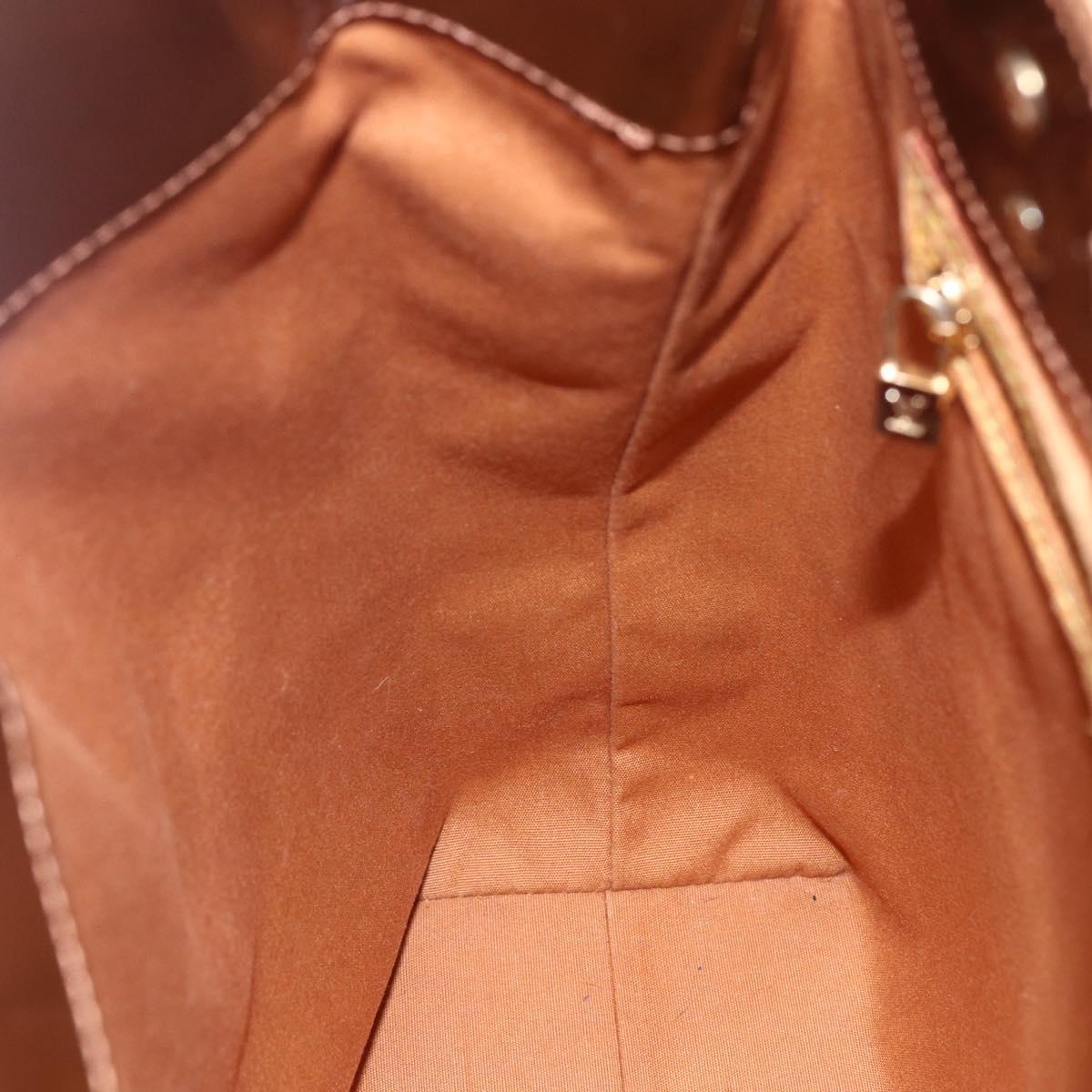 LOUIS VUITTON Monogram Vernis Reade MM Hand Bag Bronze M91143 LV Auth ep12070