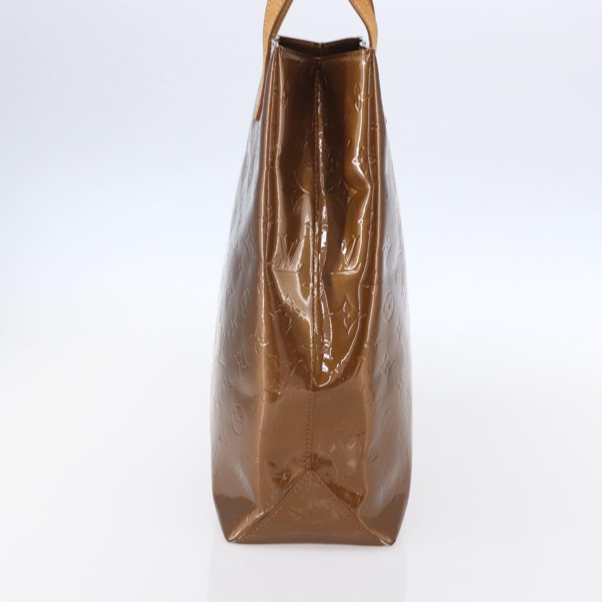 LOUIS VUITTON Monogram Vernis Reade MM Hand Bag Bronze M91143 LV Auth ep12070