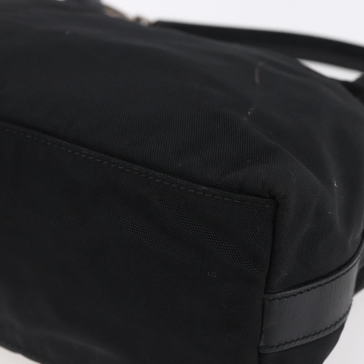 GUCCI Shoulder Bag Nylon Black Silver 000 0602 Auth ep12075