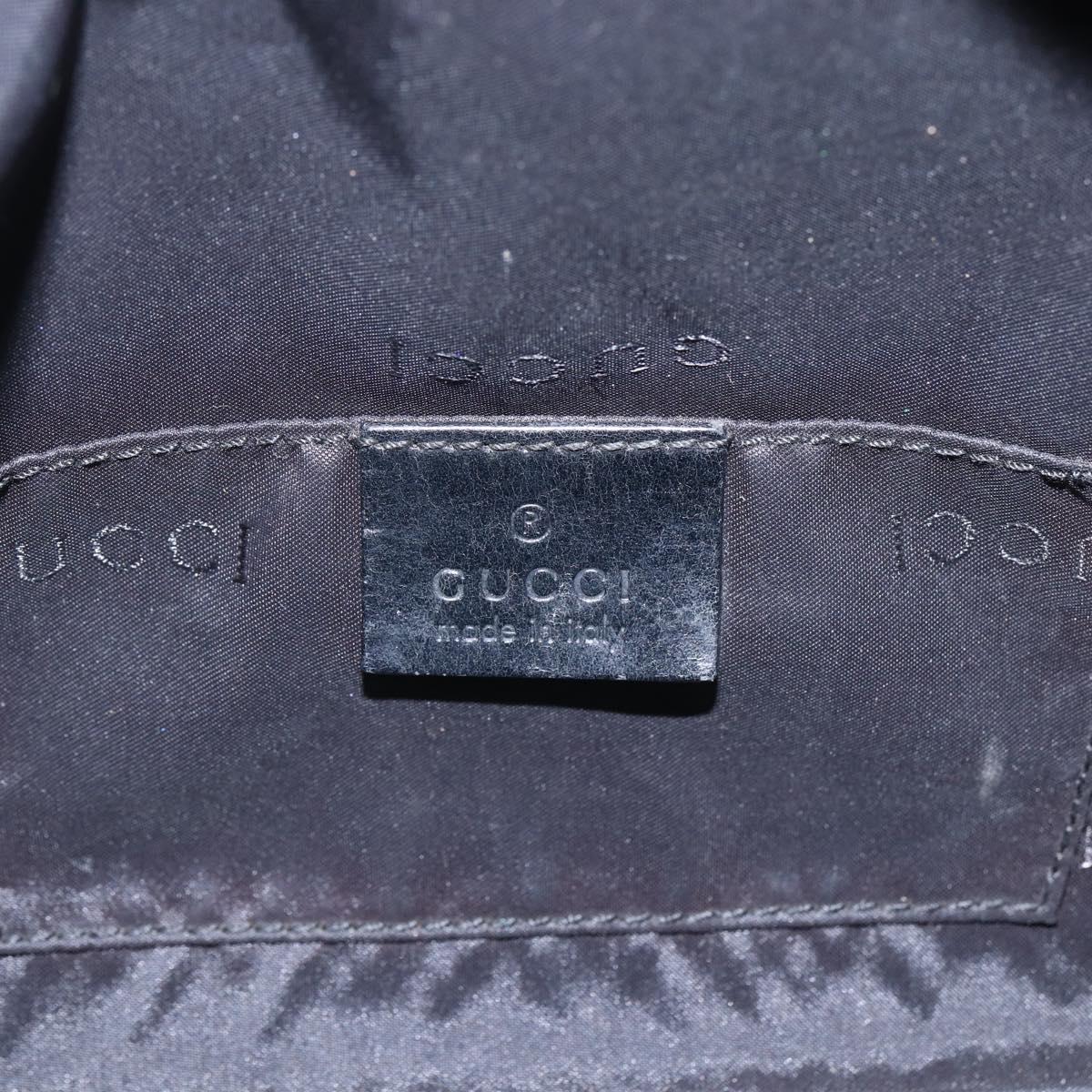 GUCCI Shoulder Bag Nylon Black Silver 000 0602 Auth ep12075