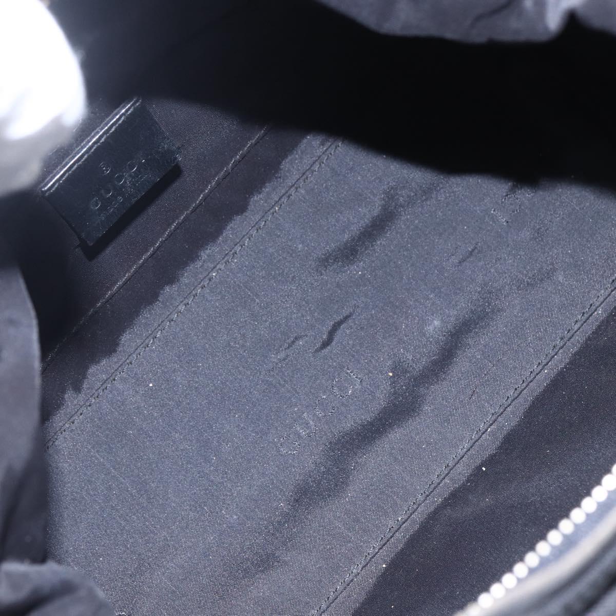 GUCCI Shoulder Bag Nylon Black Silver 000 0602 Auth ep12075