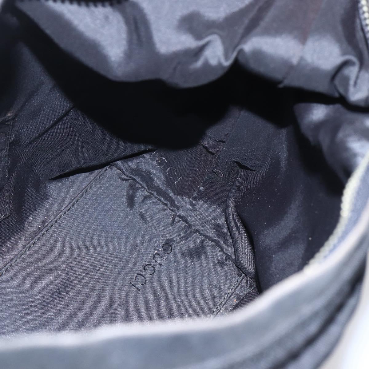 GUCCI Shoulder Bag Nylon Black Silver 000 0602 Auth ep12075