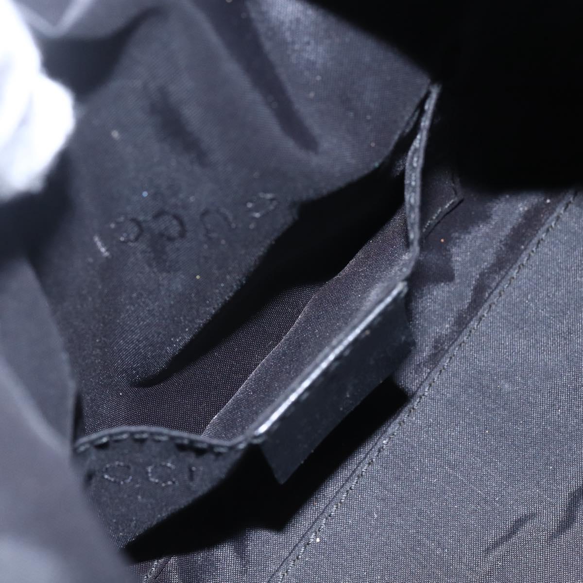 GUCCI Shoulder Bag Nylon Black Silver 000 0602 Auth ep12075