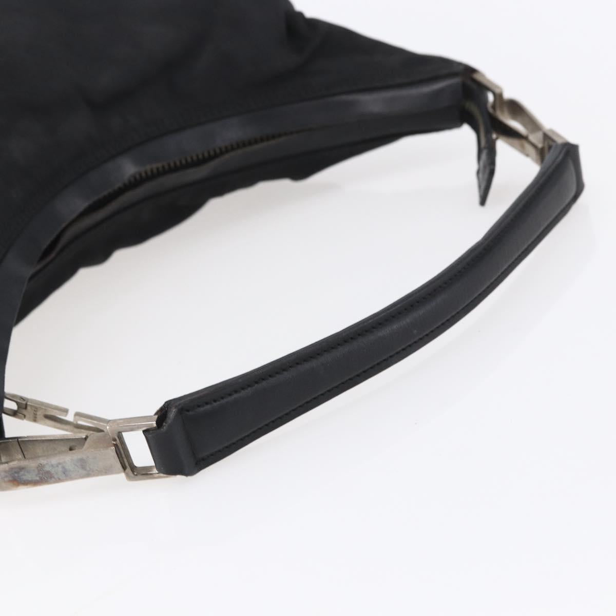 GUCCI Shoulder Bag Nylon Black Silver 000 0602 Auth ep12075