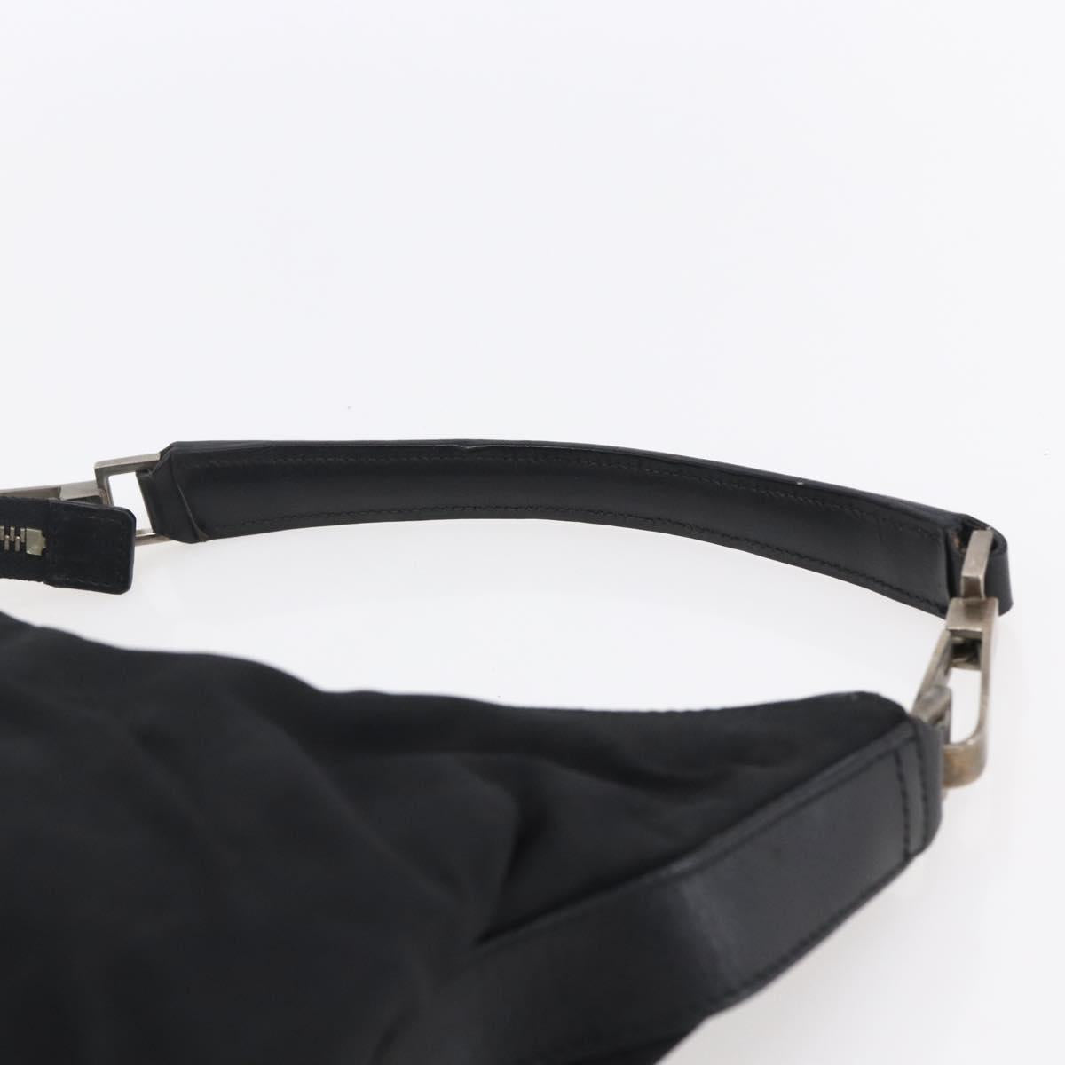 GUCCI Shoulder Bag Nylon Black Silver 000 0602 Auth ep12075