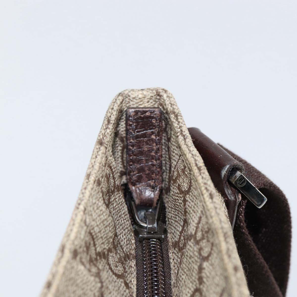 GUCCI GG Supreme Shoulder Bag PVC Beige Silver 141626 Auth ep12076