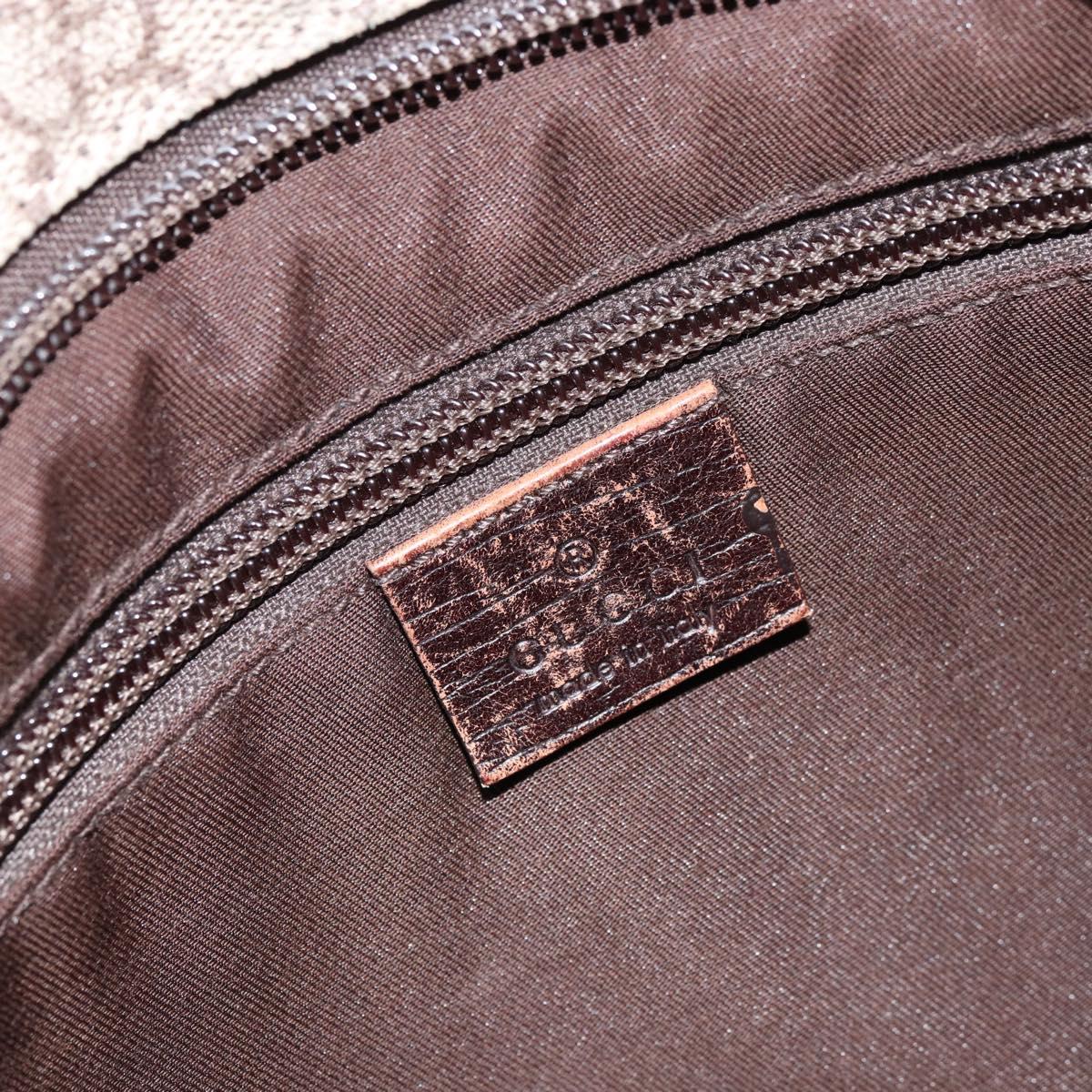 GUCCI GG Supreme Shoulder Bag PVC Beige Silver 141626 Auth ep12076