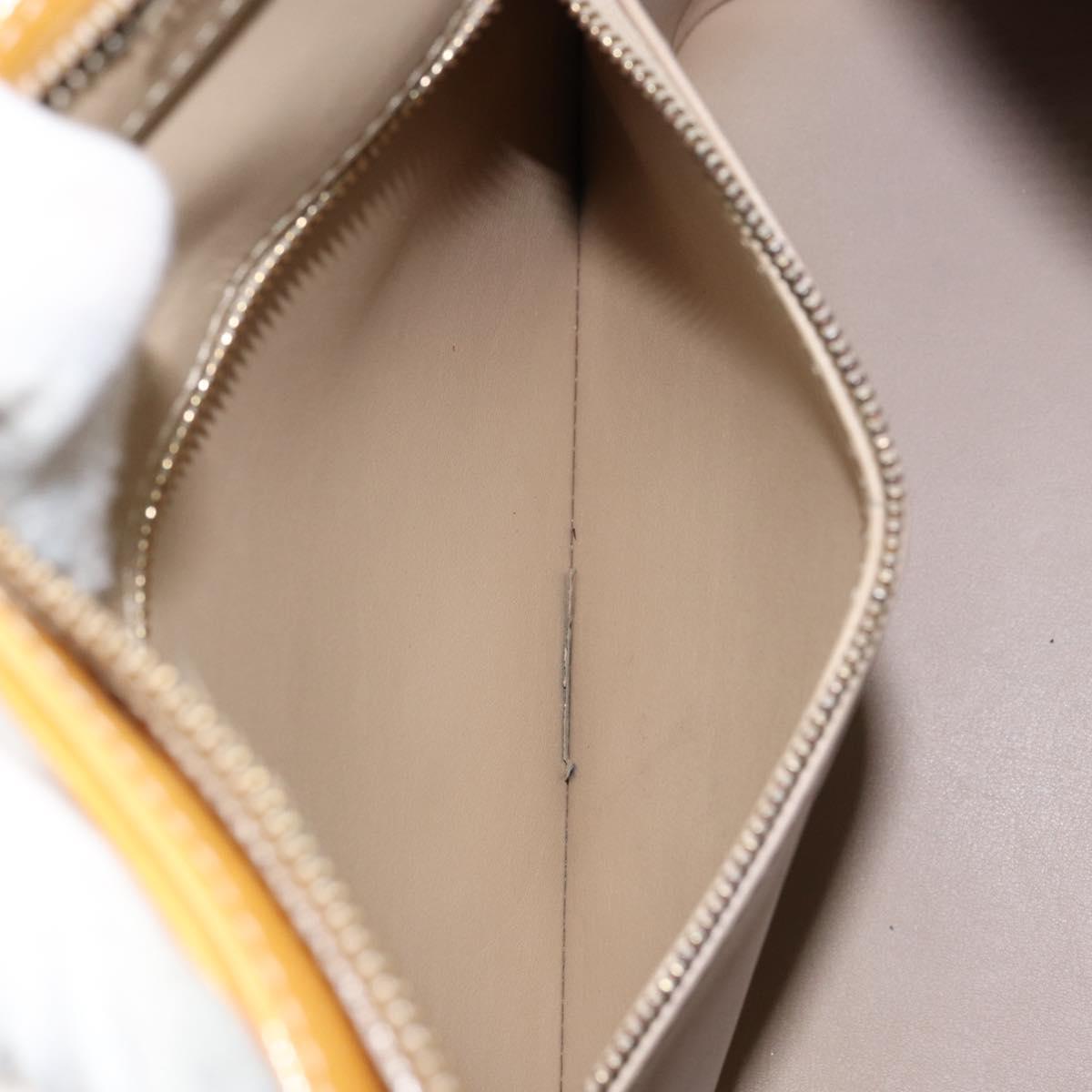 LOUIS VUITTON Monogram Vernis Houston Hand Bag Beige M91004 LV Auth ep12084