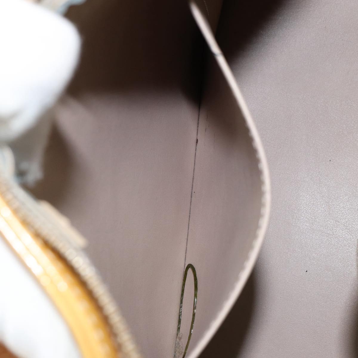 LOUIS VUITTON Monogram Vernis Houston Hand Bag Beige M91004 LV Auth ep12084