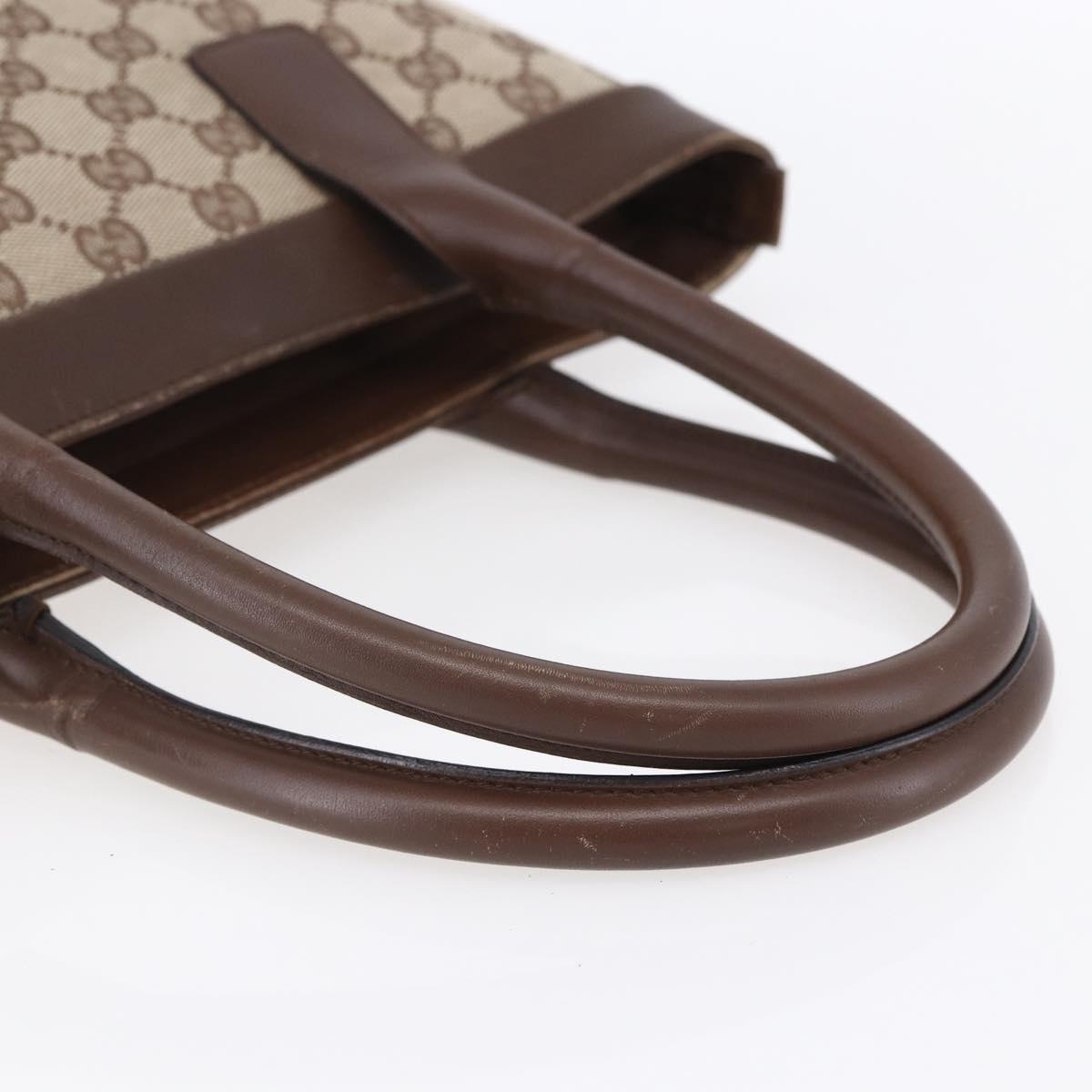 GUCCI GG Canvas Hand Bag Beige Gold 002 1119 1705 Auth ep12088