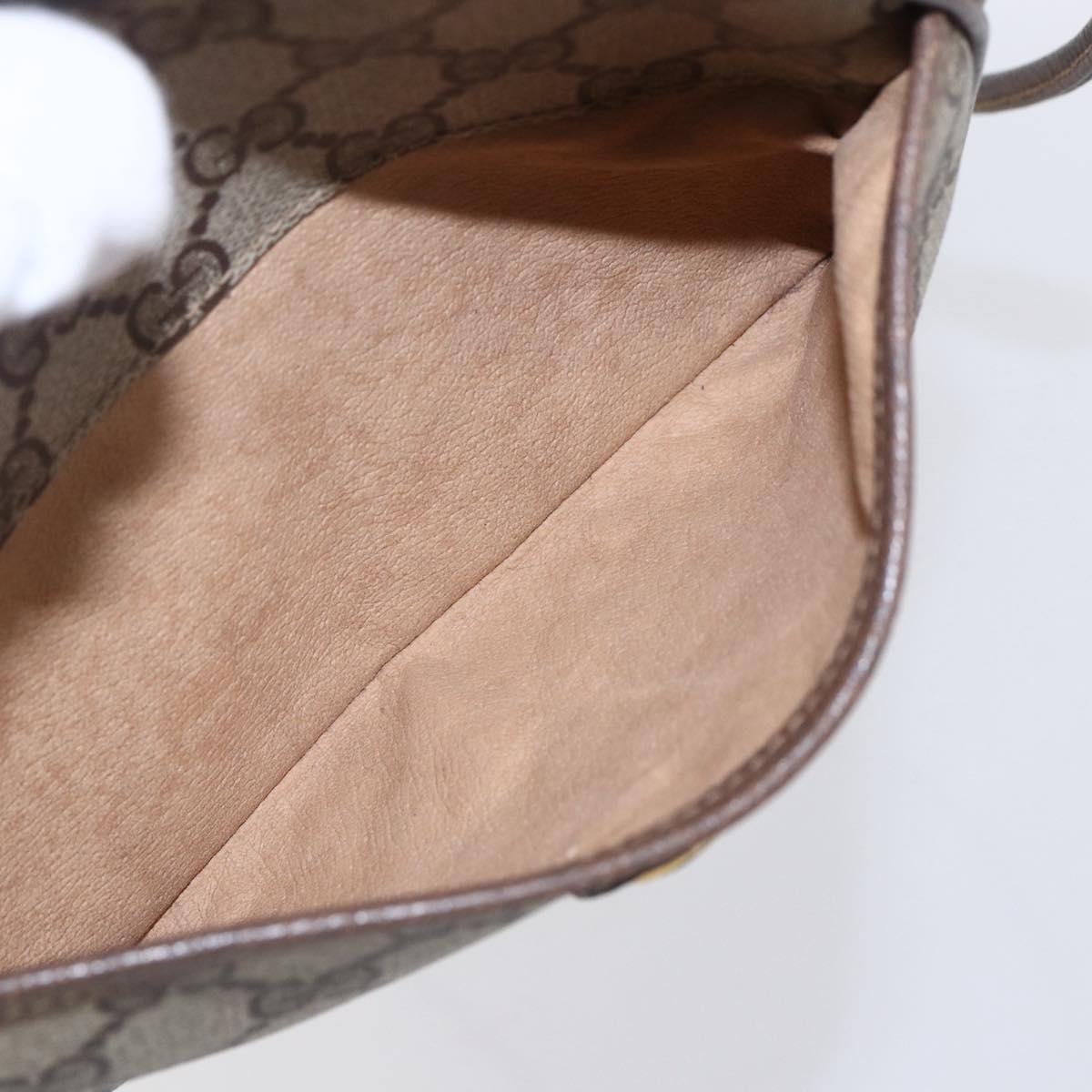 GUCCI GG Supreme Shoulder Bag PVC Beige Gold 116 02 607 Auth ep12092