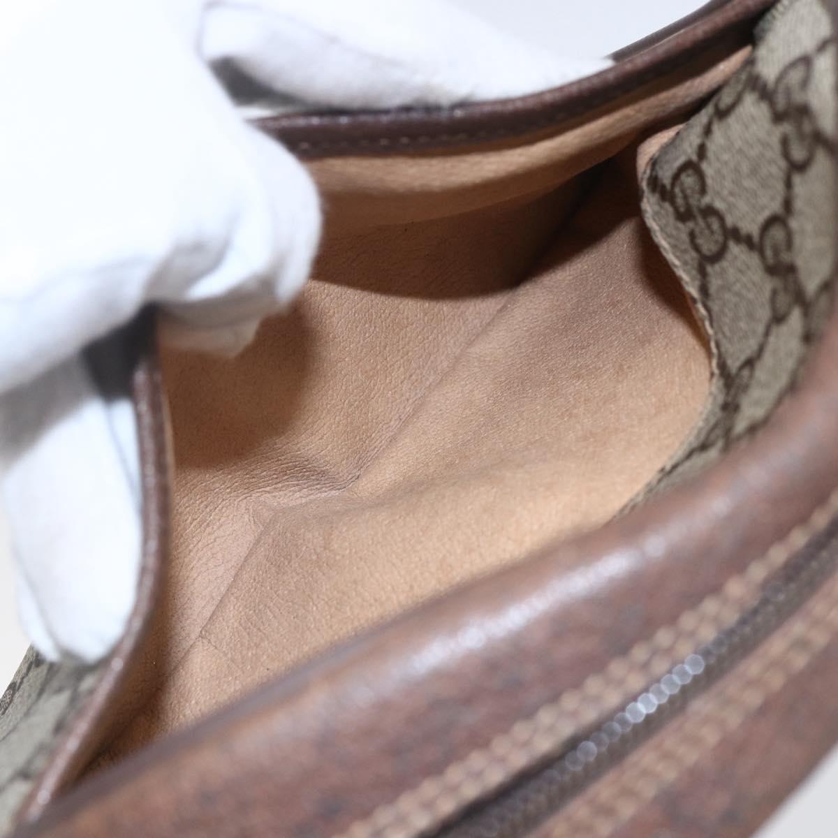 GUCCI GG Supreme Shoulder Bag PVC Beige Gold 116 02 607 Auth ep12092