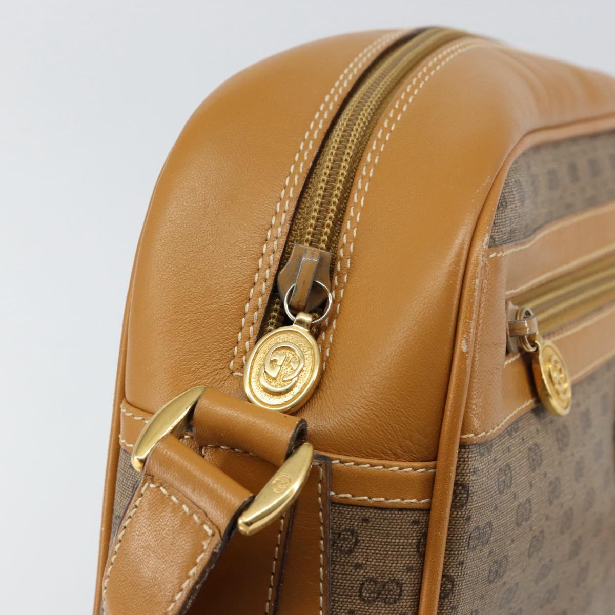 GUCCI Micro GG Supreme Shoulder Bag PVC Beige Gold 001 113 0942 Auth ep12096