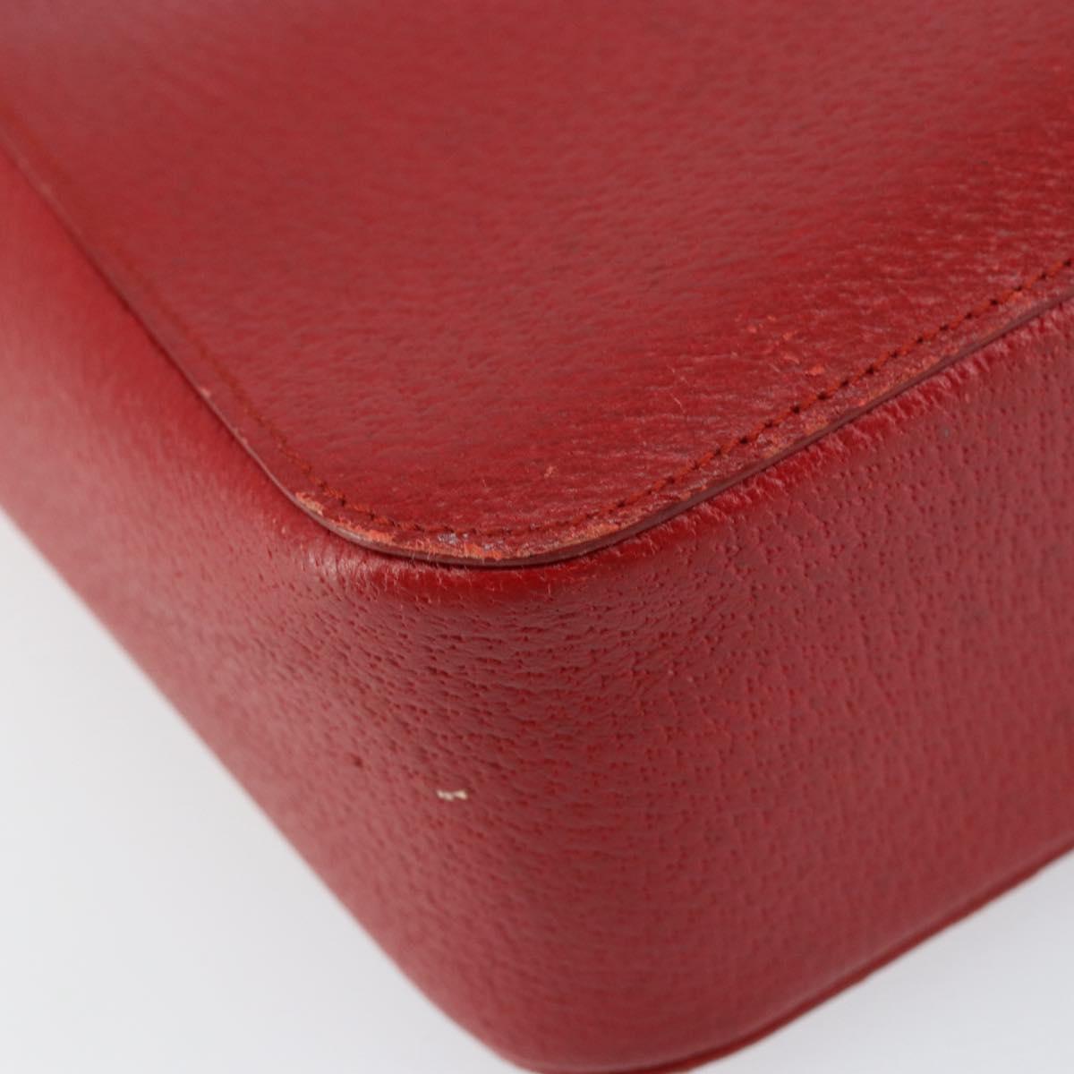 GUCCI Bamboo Hand Bag Leather Red 002 1061 Auth ep12097