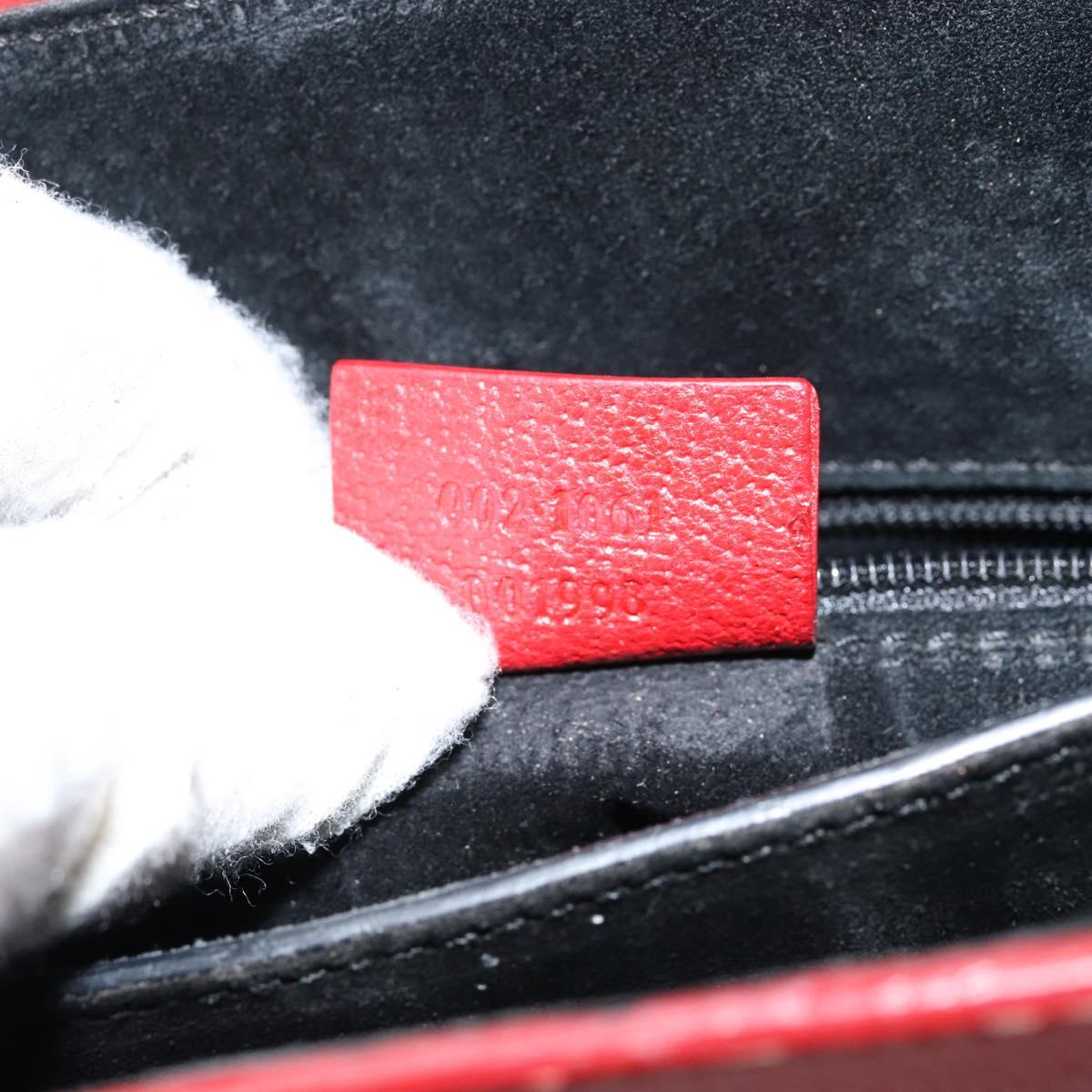 GUCCI Bamboo Hand Bag Leather Red 002 1061 Auth ep12097