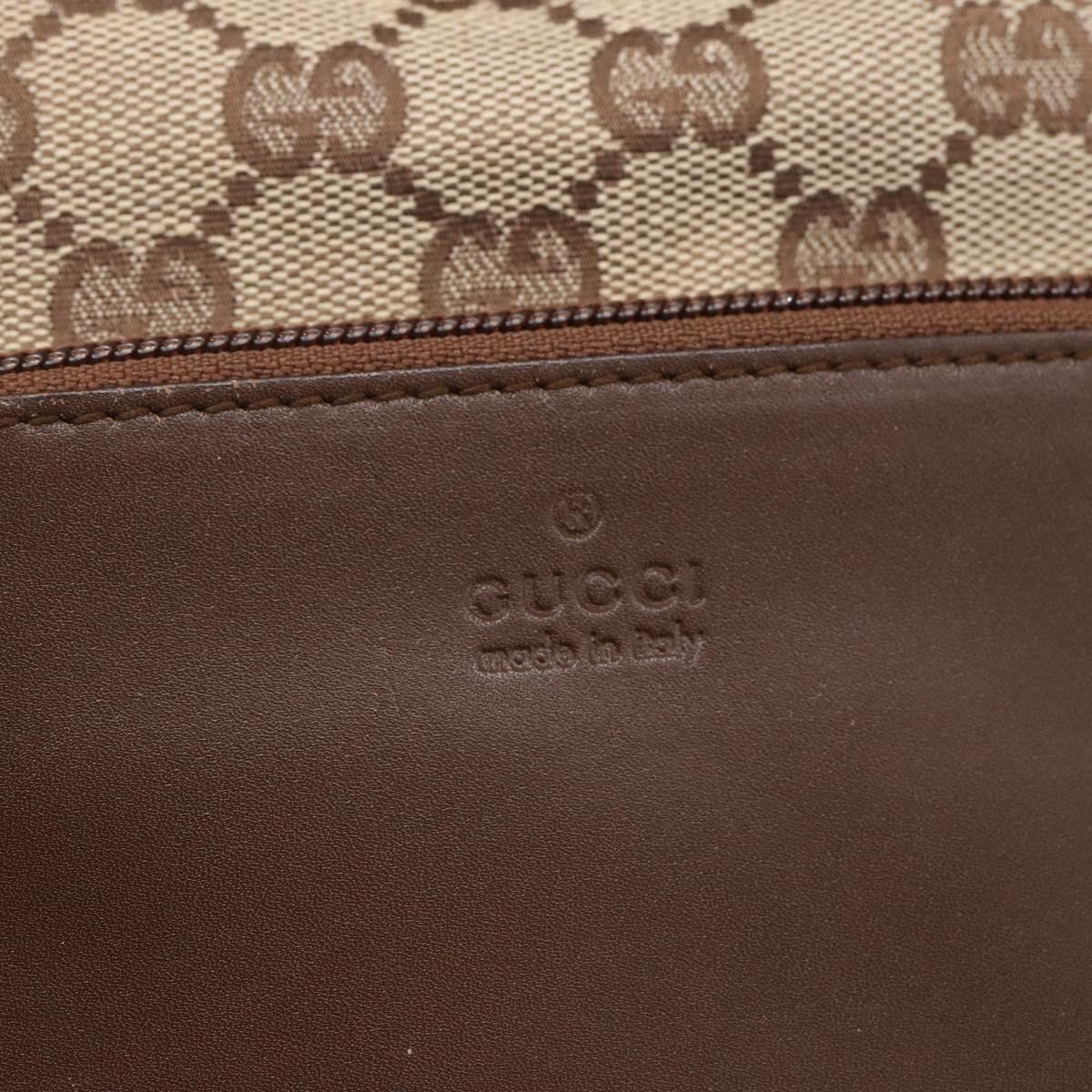 GUCCI GG Canvas Tote Bag Beige Silver 28893 Auth ep12098