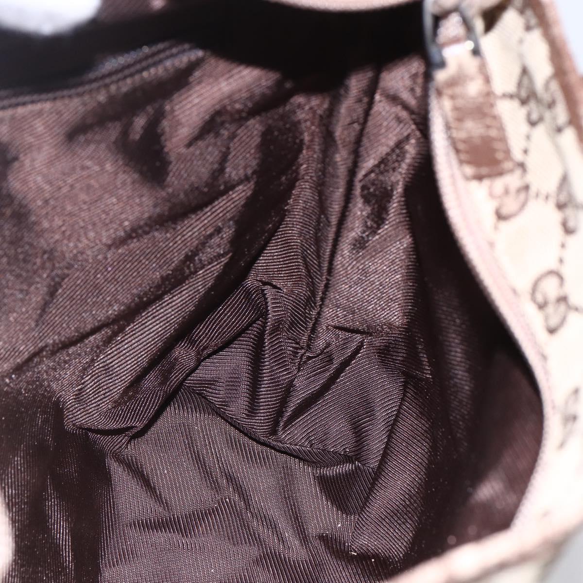 GUCCI GG Canvas Tote Bag Beige Silver 28893 Auth ep12098