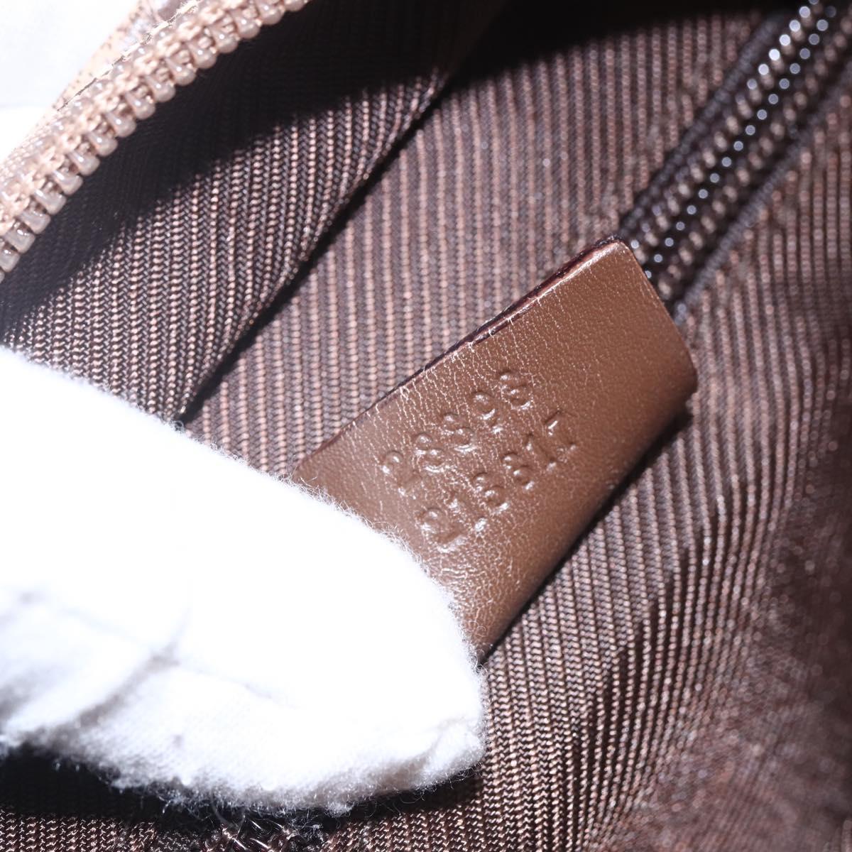 GUCCI GG Canvas Tote Bag Beige Silver 28893 Auth ep12098