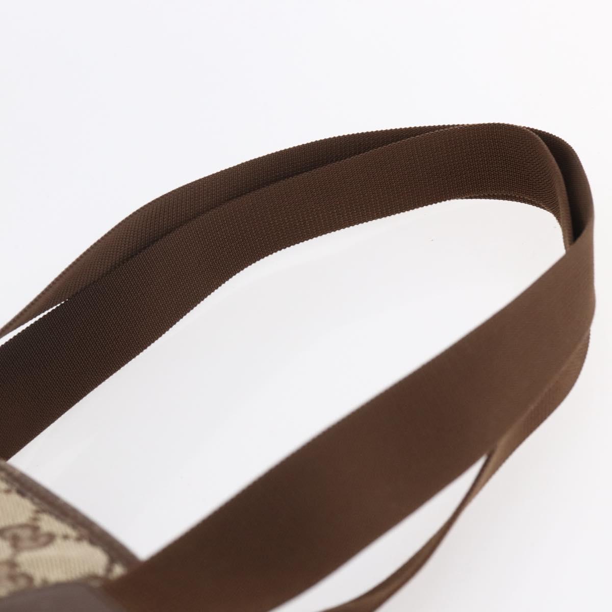 GUCCI GG Canvas Tote Bag Beige Silver 28893 Auth ep12098