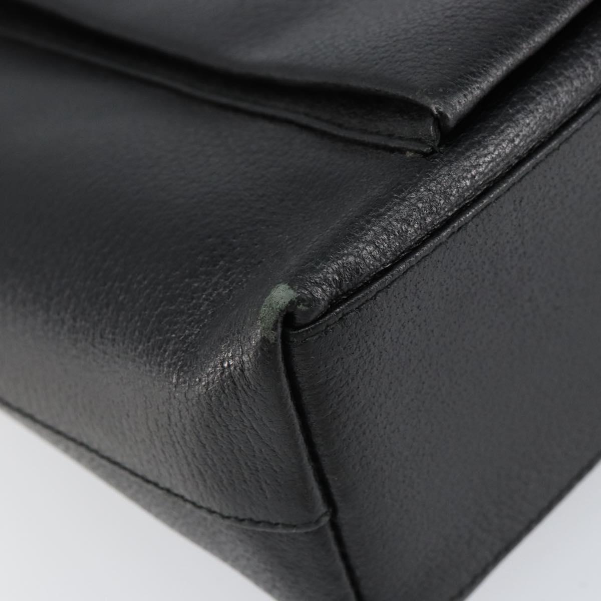 GUCCI Tote Bag Leather Black Gold 002 1817 0336 Auth ep12099