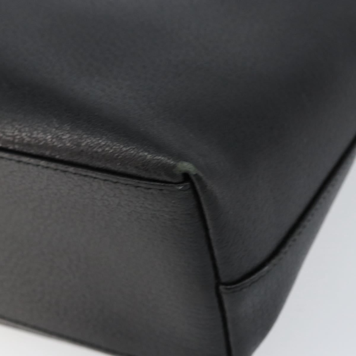 GUCCI Tote Bag Leather Black Gold 002 1817 0336 Auth ep12099