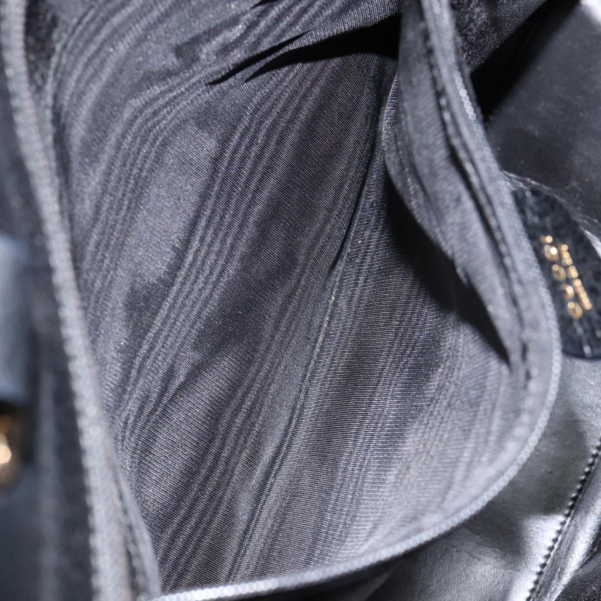 GUCCI Tote Bag Leather Black Gold 002 1817 0336 Auth ep12099