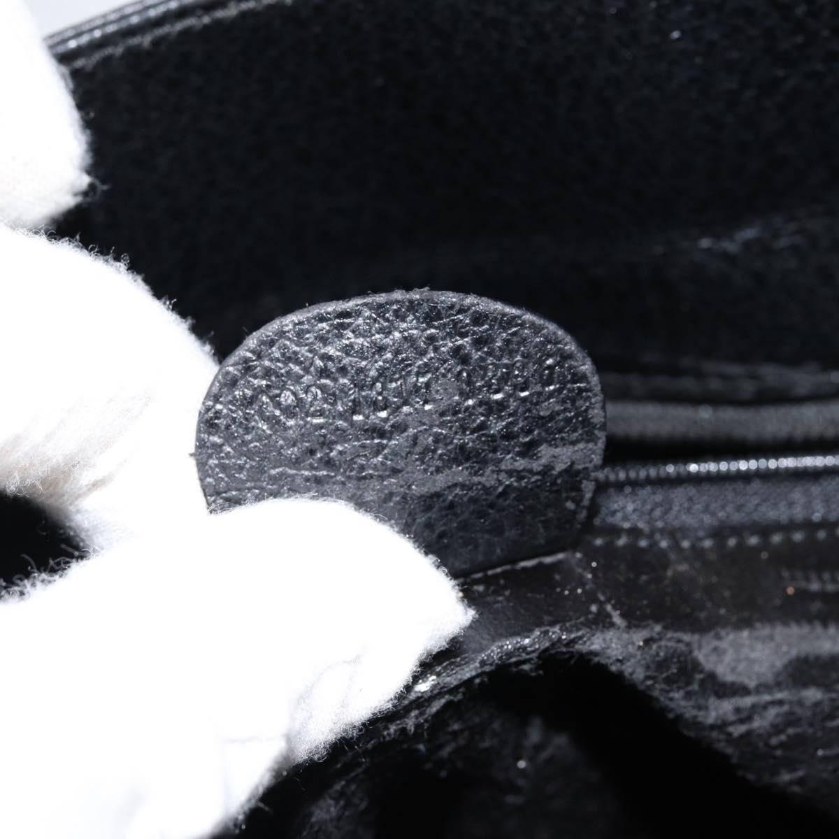 GUCCI Tote Bag Leather Black Gold 002 1817 0336 Auth ep12099