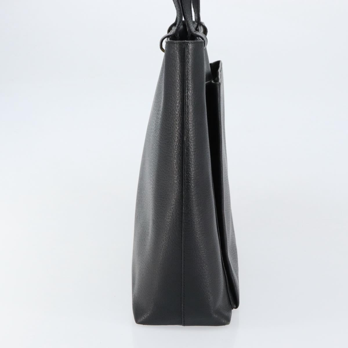 GUCCI Tote Bag Leather Black Gold 002 1817 0336 Auth ep12099