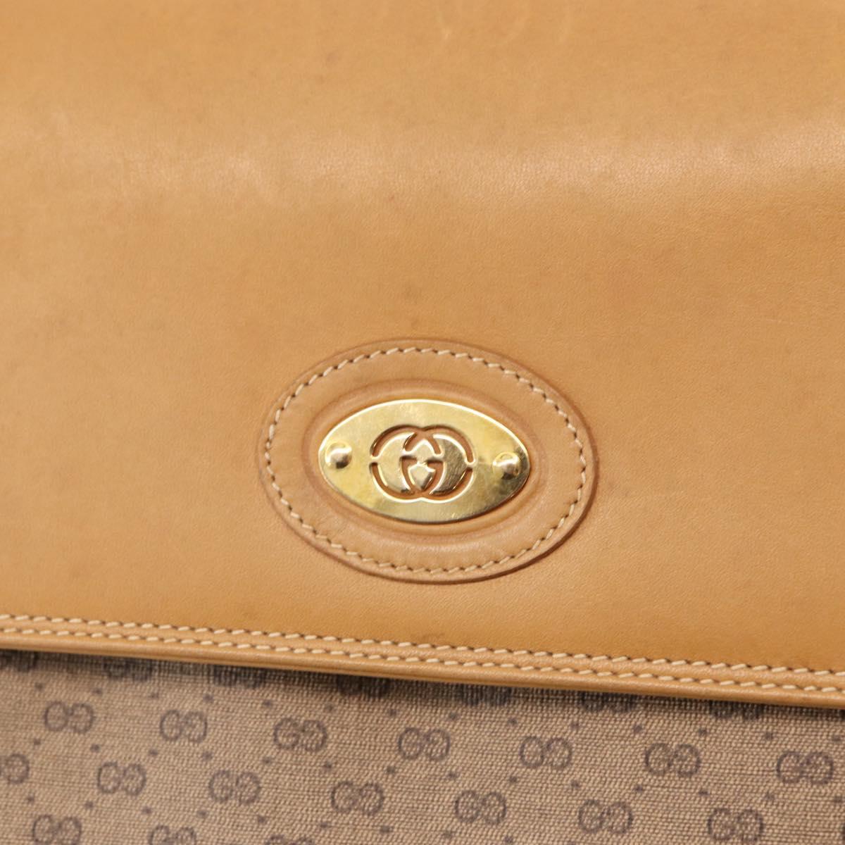 GUCCI Micro GG Supreme Shoulder Bag PVC Beige Gold 001 109 0693 Auth ep12102