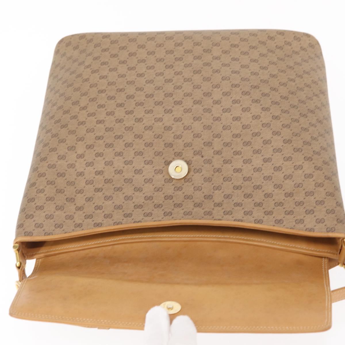 GUCCI Micro GG Supreme Shoulder Bag PVC Beige Gold 001 109 0693 Auth ep12102