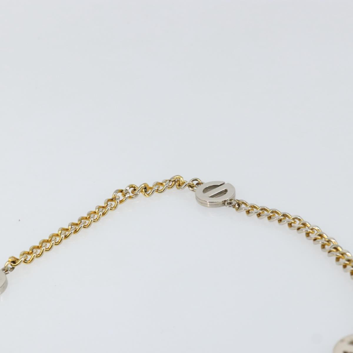 Christian Dior Chain Shoulder Bag Leather Black Gold Auth ep12110