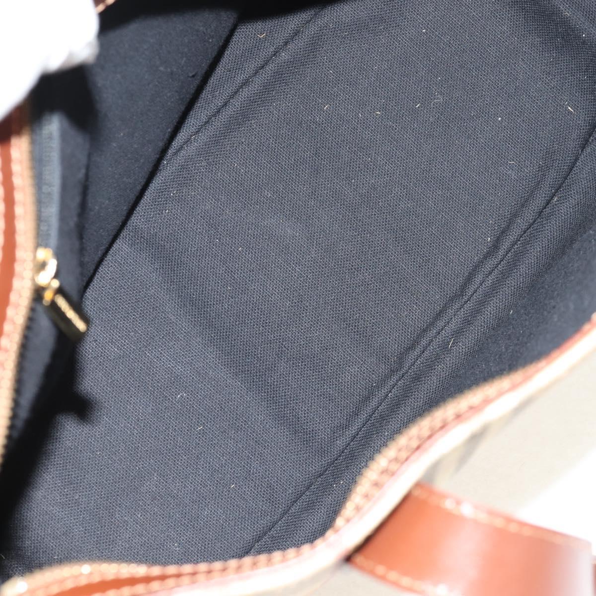 BURBERRY Nova Check Tote Bag PVC Beige Gold Auth ep12112A