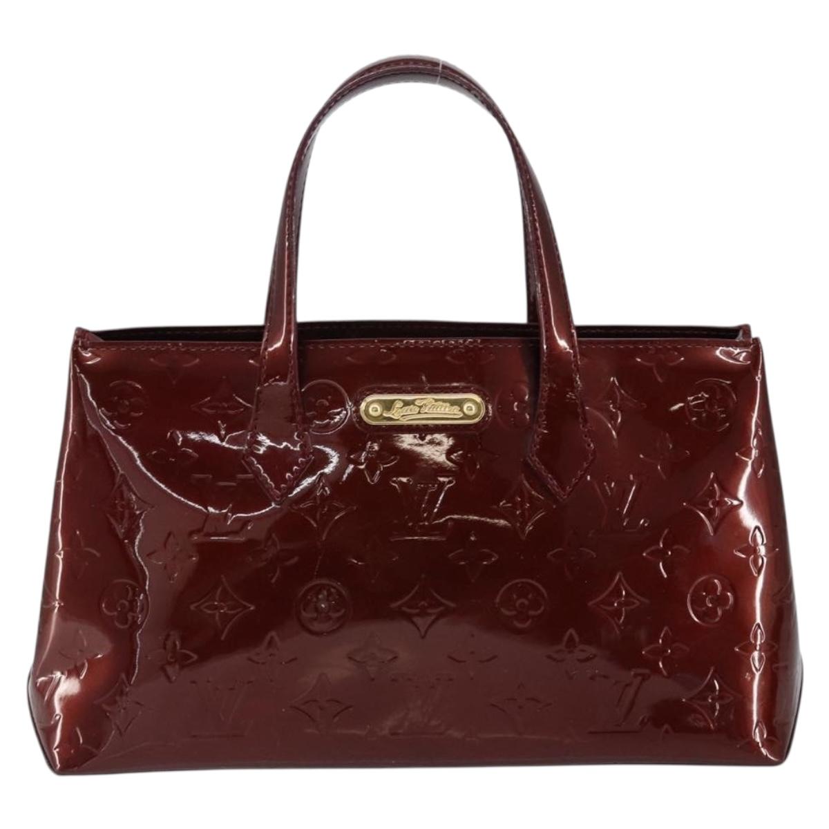 LOUIS VUITTON Monogram Vernis Wilshire PM Bag Rouge Favist M91644 Auth ep12115