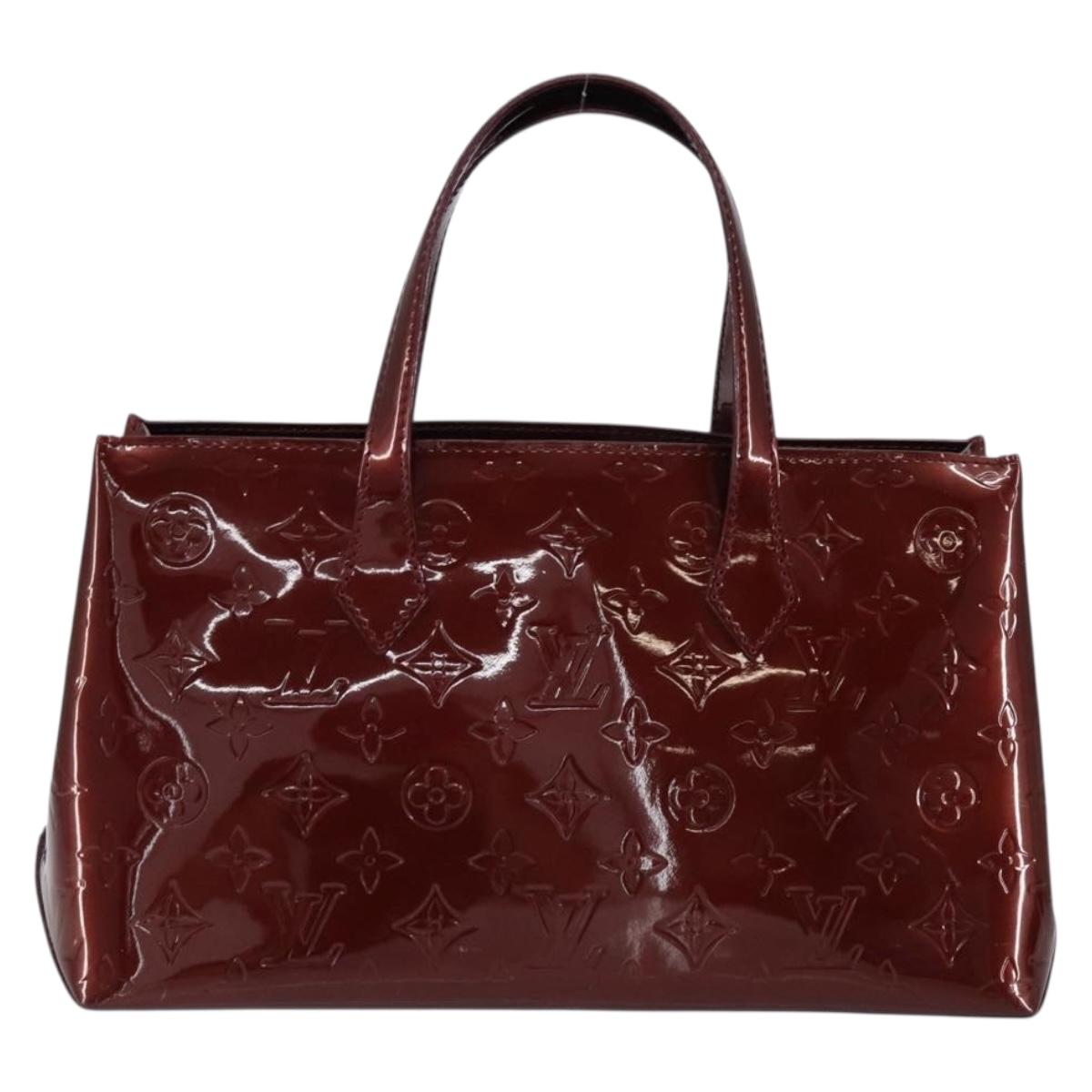 LOUIS VUITTON Monogram Vernis Wilshire PM Bag Rouge Favist M91644 Auth ep12115