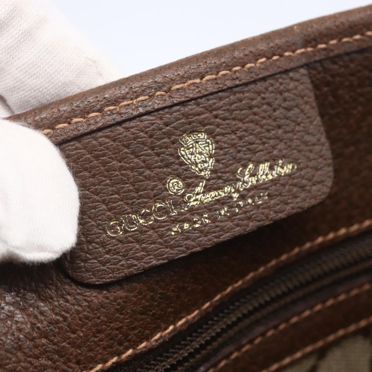 GUCCI GG Supreme Web Sherry Line Tote Bag PVC Beige 39 02 091 Auth ep12117