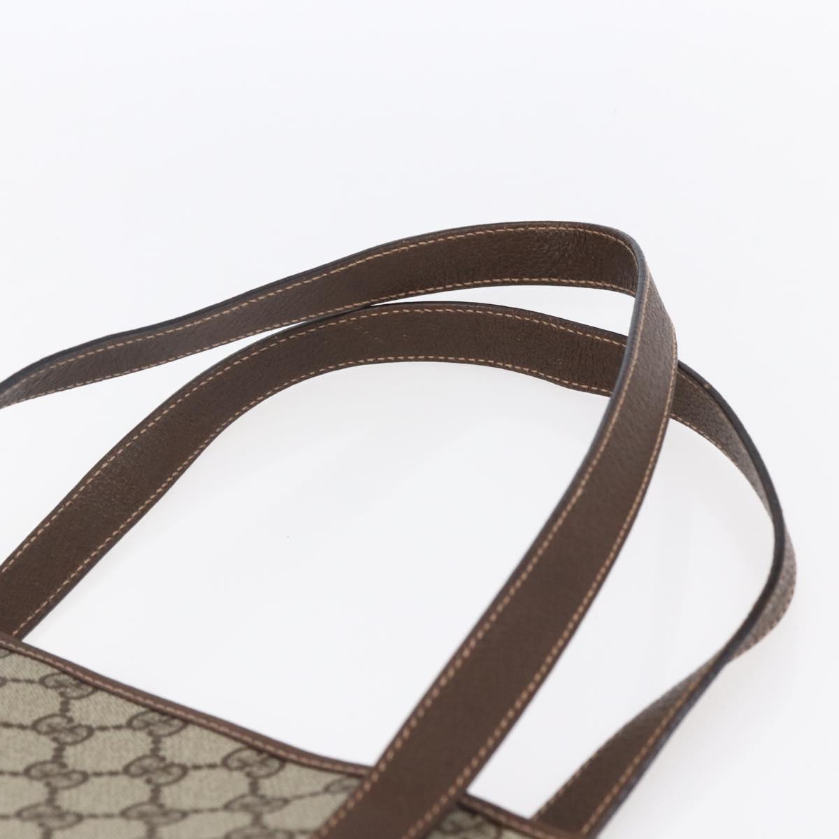 GUCCI GG Supreme Web Sherry Line Tote Bag PVC Beige 39 02 091 Auth ep12117