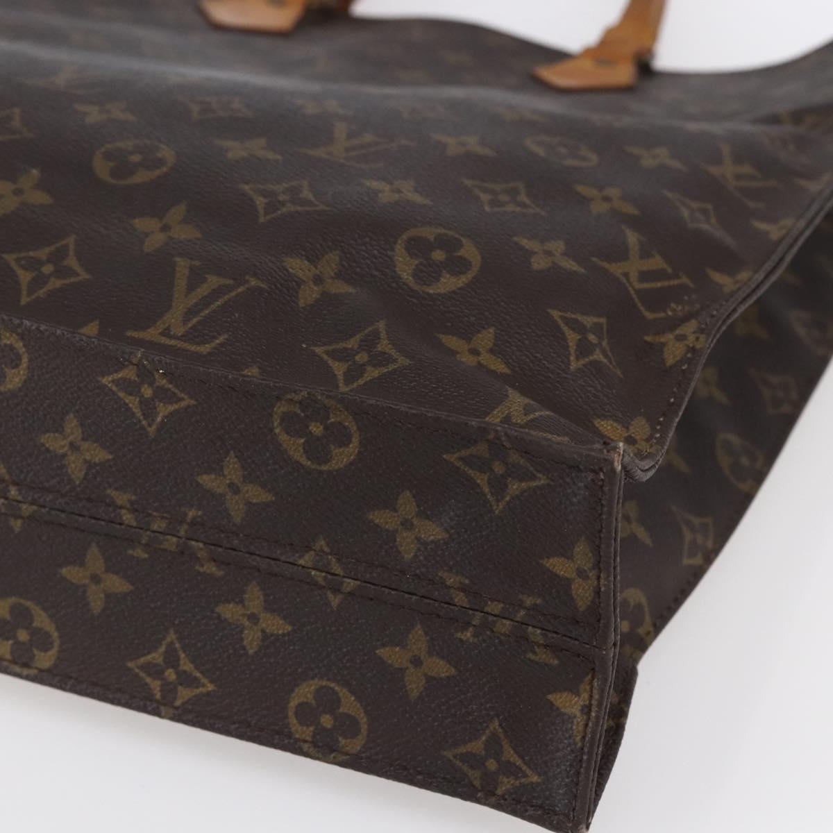 LOUIS VUITTON Monogram Sac Plat Hand Bag M51140 LV Auth ep12119