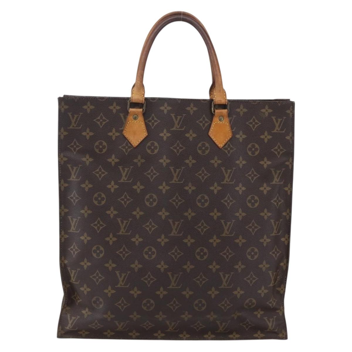 LOUIS VUITTON Monogram Sac Plat Hand Bag M51140 LV Auth ep12119