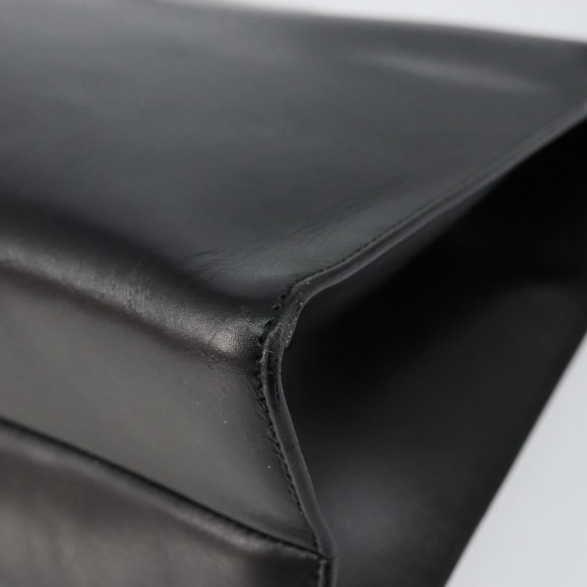 GUCCI Tote Bag Leather Black Silver 001 3033 Auth ep12121