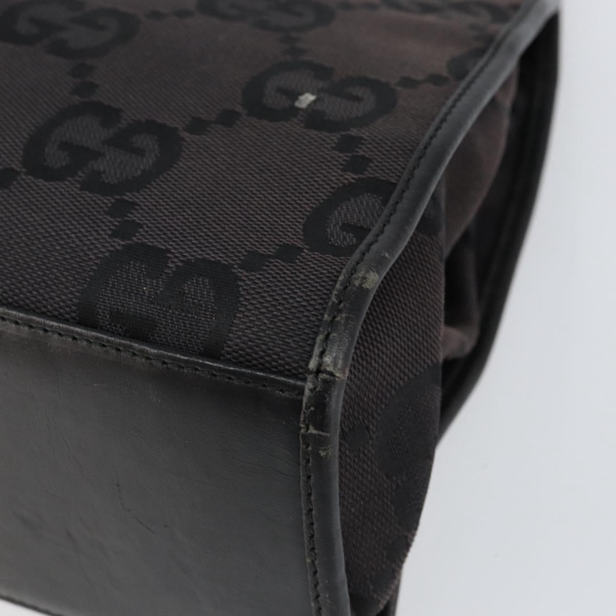 GUCCI GG Canvas Jackie Hand Bag Black Silver 002 1067 2123 Auth ep12122