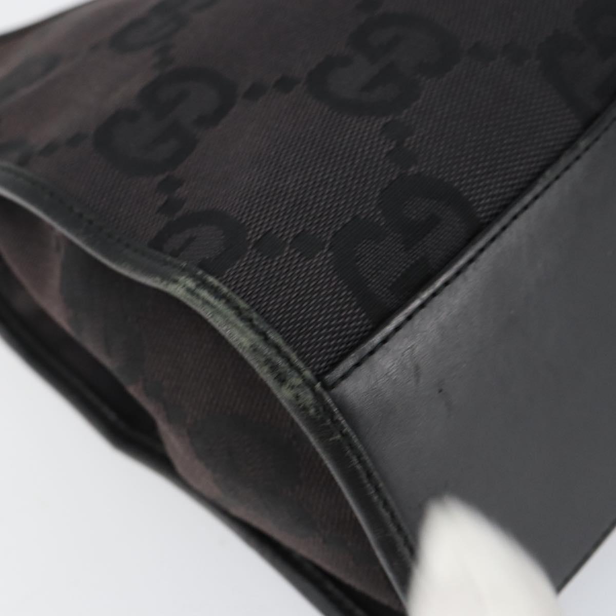 GUCCI GG Canvas Jackie Hand Bag Black Silver 002 1067 2123 Auth ep12122