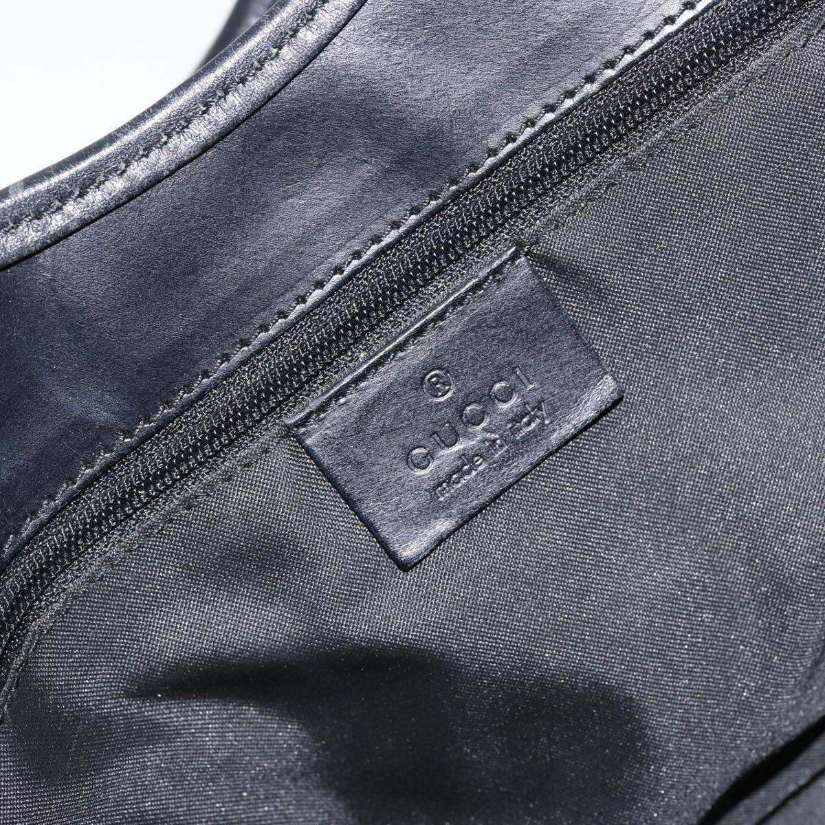 GUCCI GG Canvas Jackie Hand Bag Black Silver 002 1067 2123 Auth ep12122