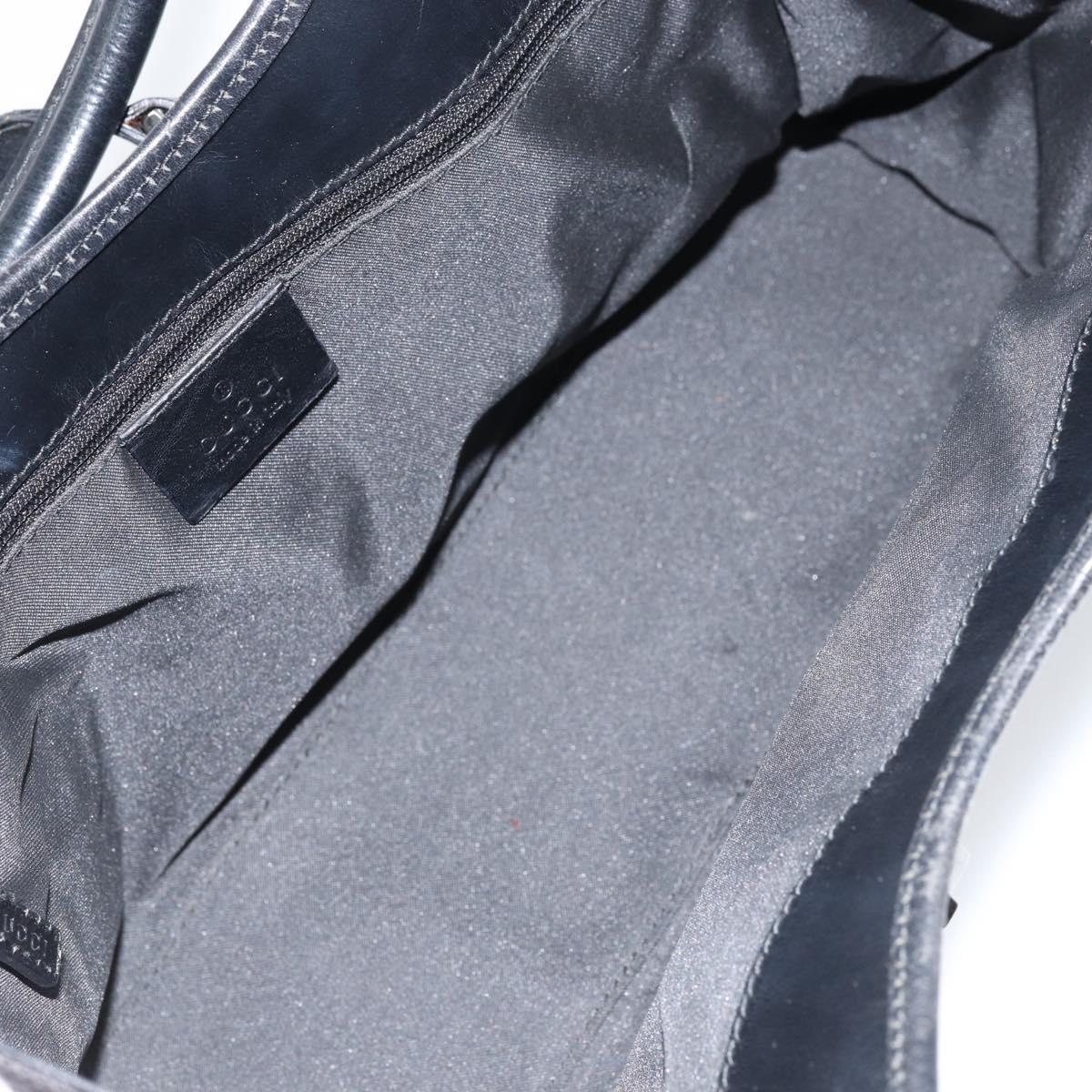 GUCCI GG Canvas Jackie Hand Bag Black Silver 002 1067 2123 Auth ep12122