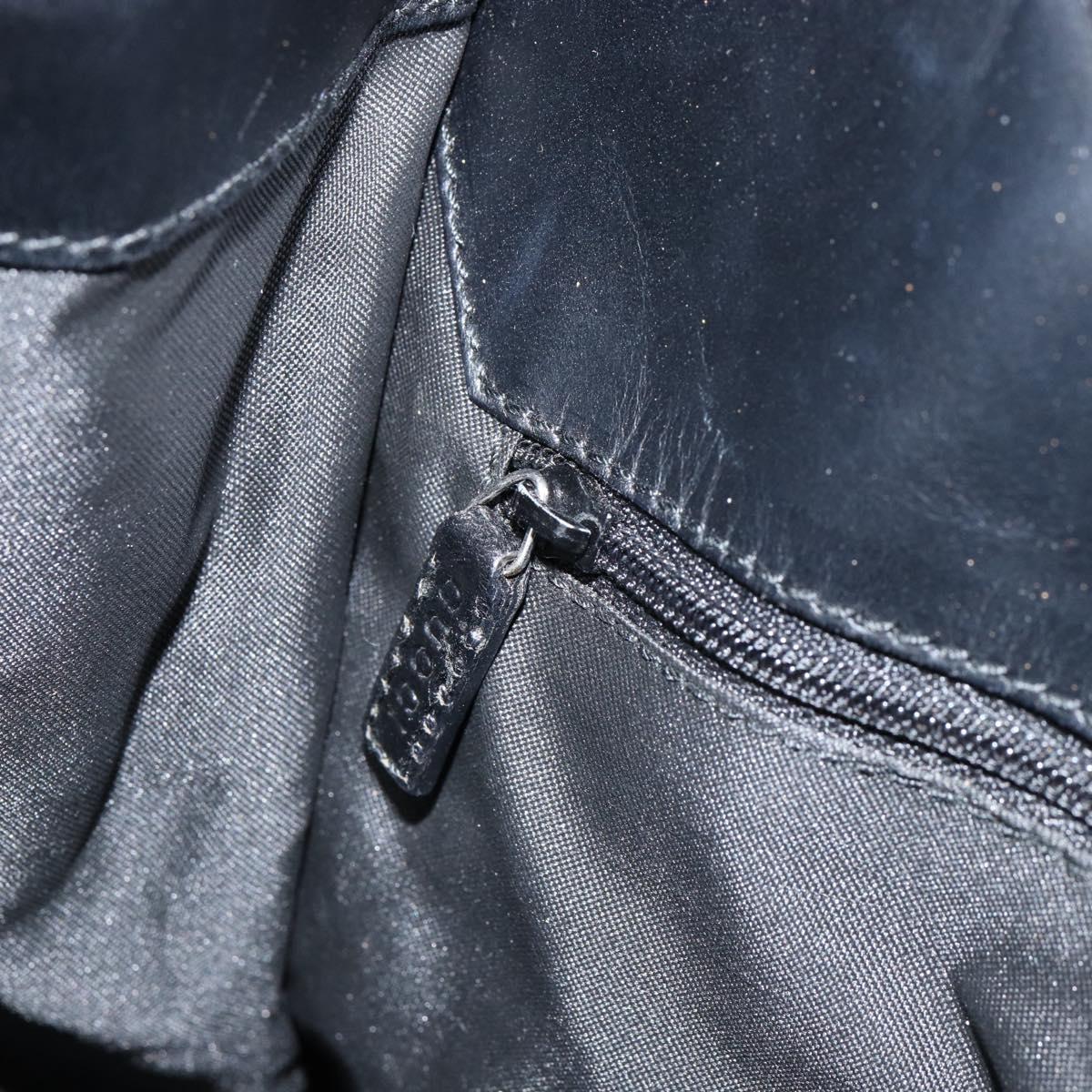 GUCCI GG Canvas Jackie Hand Bag Black Silver 002 1067 2123 Auth ep12122