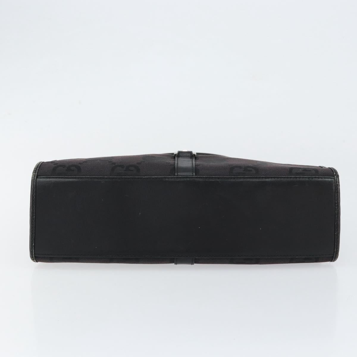 GUCCI GG Canvas Jackie Hand Bag Black Silver 002 1067 2123 Auth ep12122