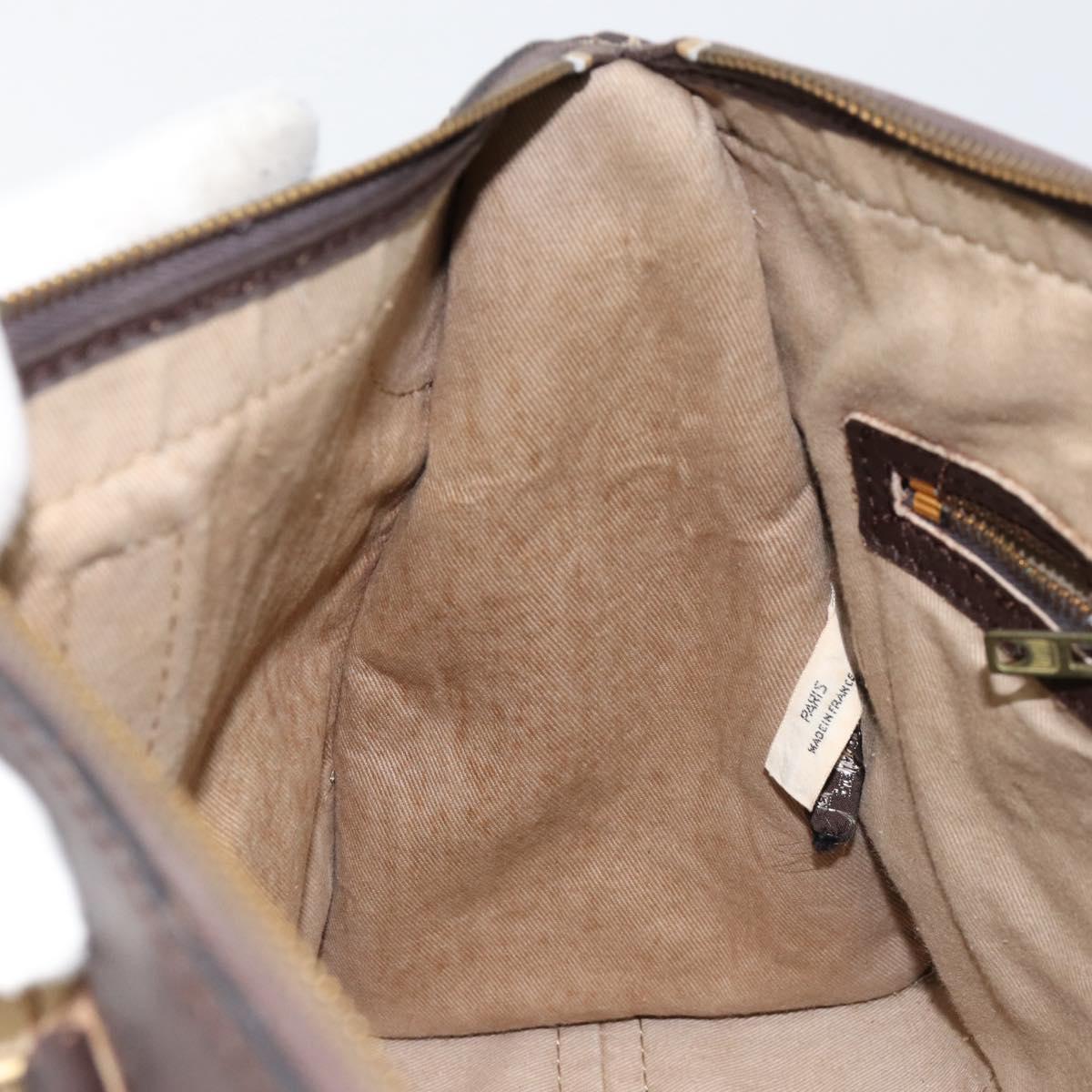 Christian Dior Trotter Canvas Boston Bag Beige Gold Auth ep12125