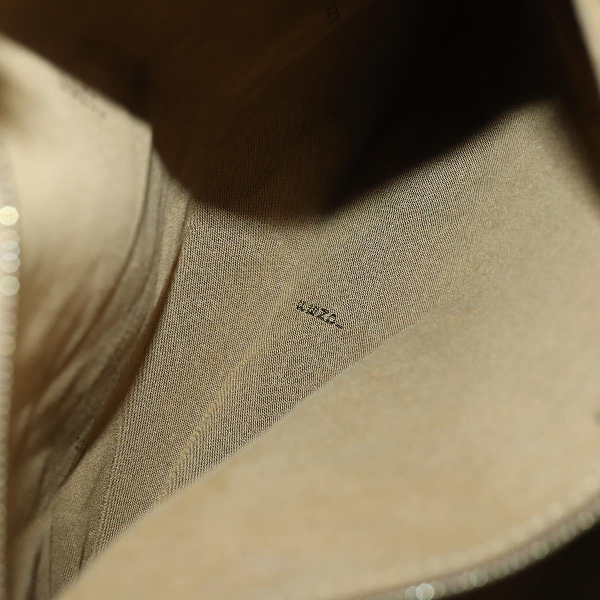 FENDI Tote Bag Leather 2way Beige Gold Auth ep12126