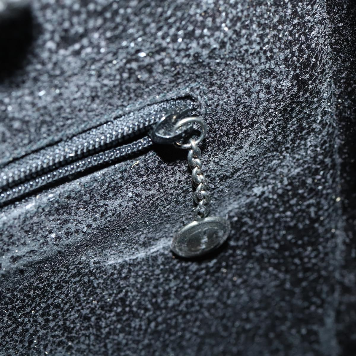 GUCCI Shoulder Bag Enamel Black Auth ep12128